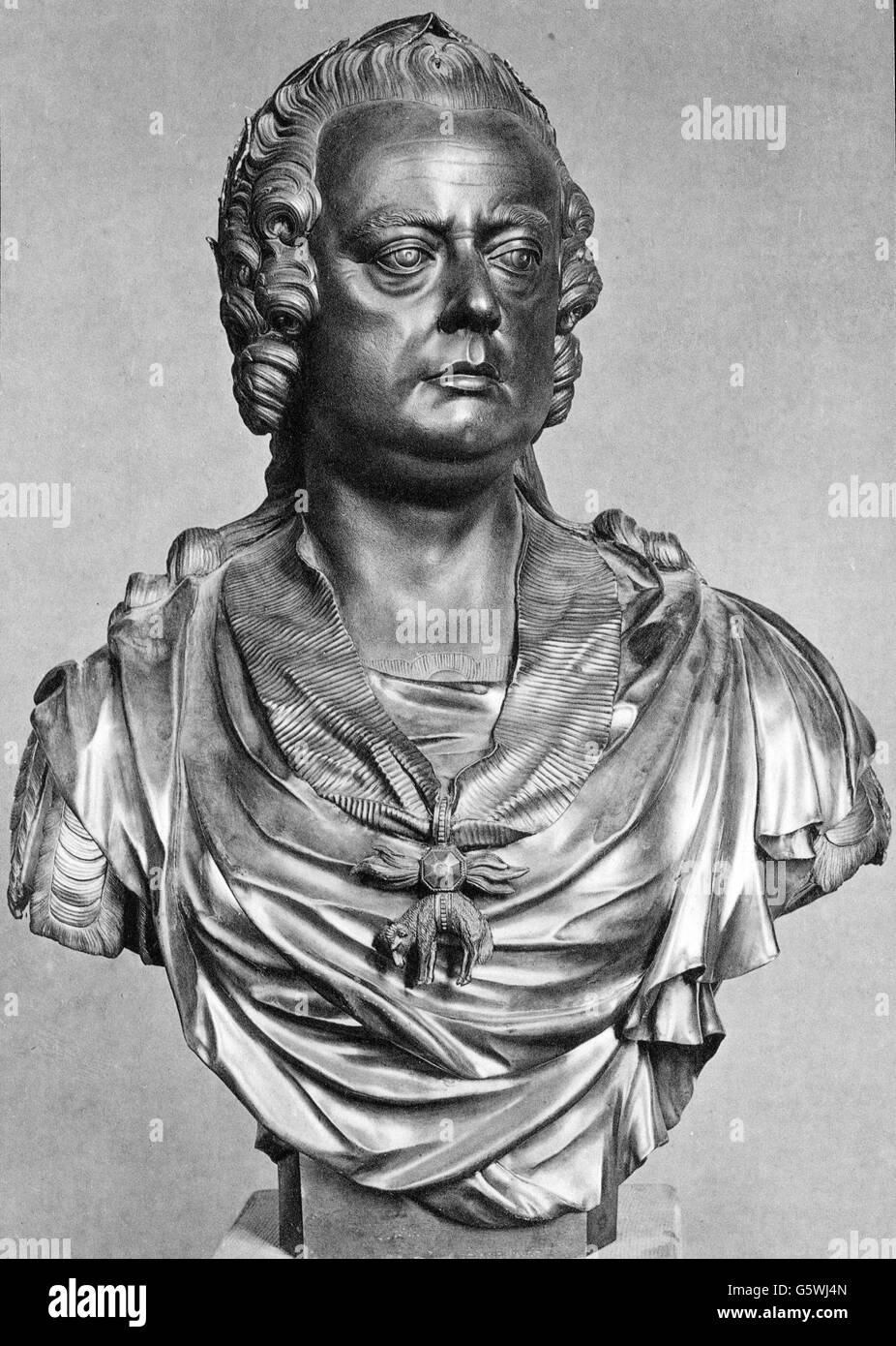 Francis I Stephen, 8.12.1708 - 18.8.1765, Holy Roman Emperor 13.9.1745 - 18.8.1765, portrait, bust by Balthasar Moll, circa 1765, Stock Photo