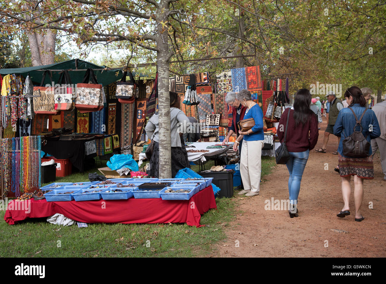 Visitors to a craft market in Somerset West in the Western Cape