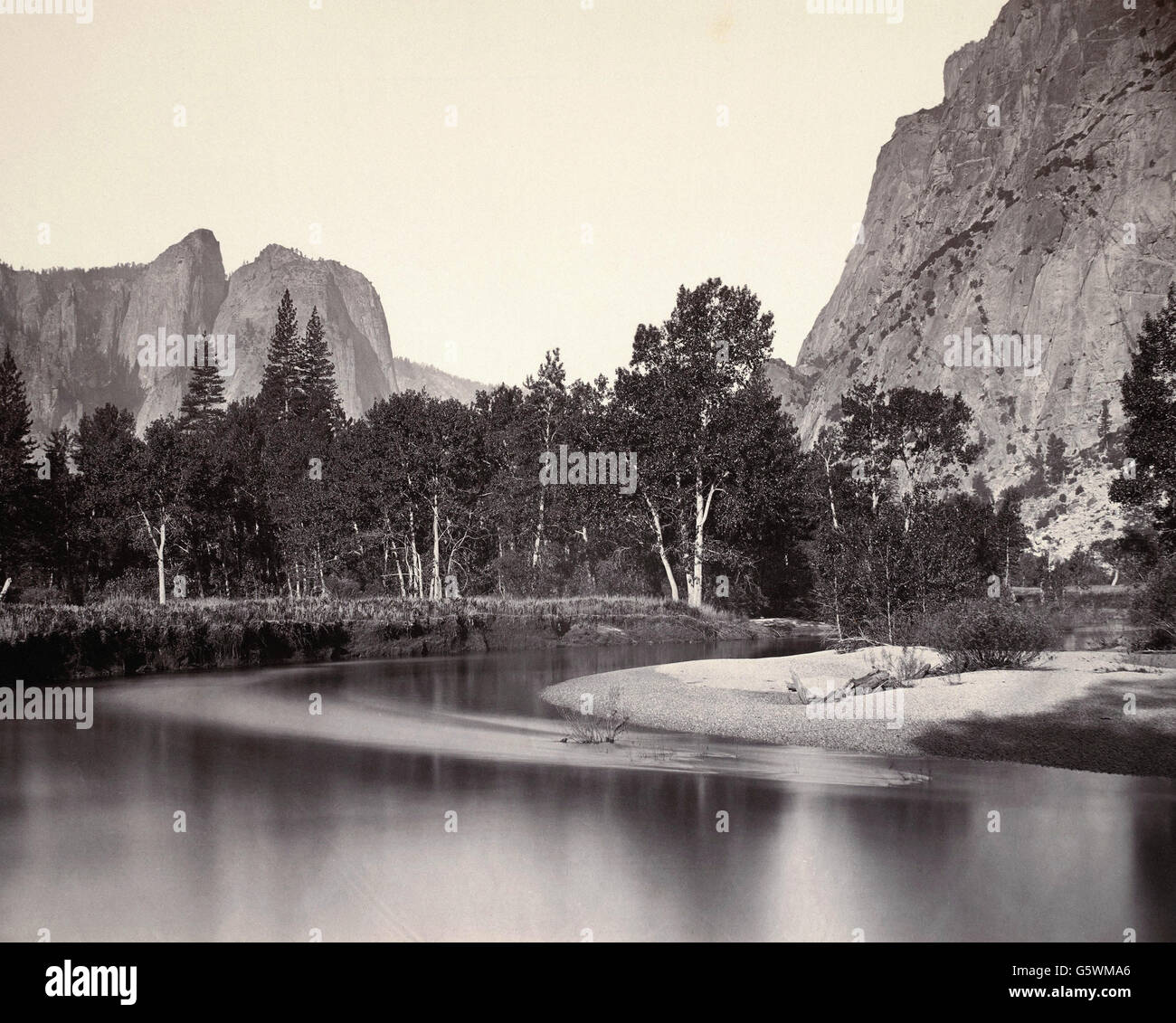 Carleton E. Watkins - View from Camp Grove, Yosemite - Stock Photo