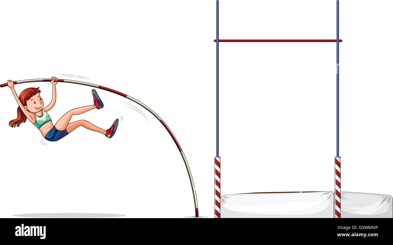 Woman athlete doing high jump illustration Stock Vector Image & Art Alamy