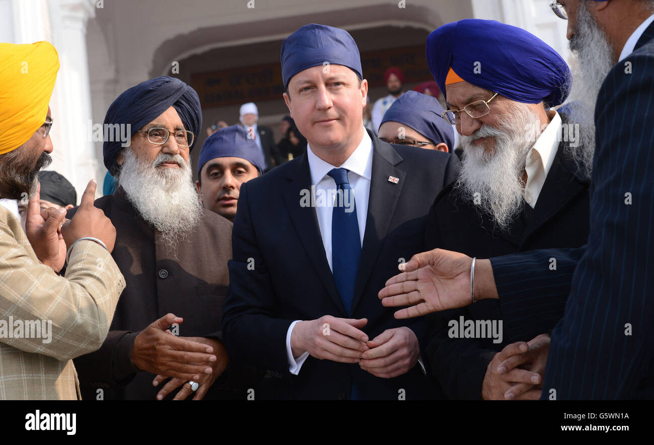 Cameron visit to India - Day 3 Stock Photo