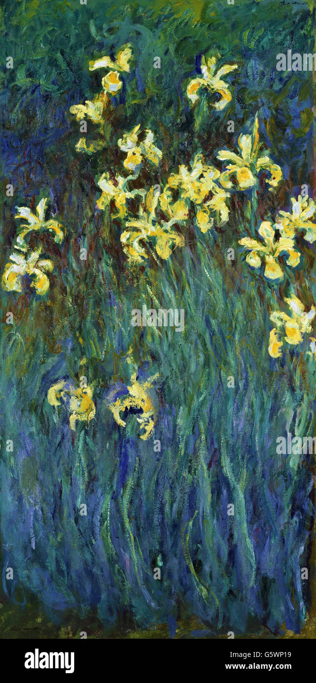 Claude Monet - Yellow Irises Stock Photo - Alamy