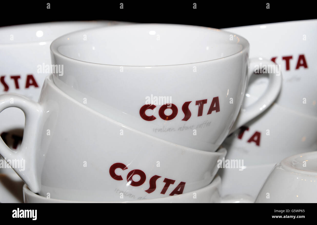 General view of the new costa coffee shop in mapperley hires stock
