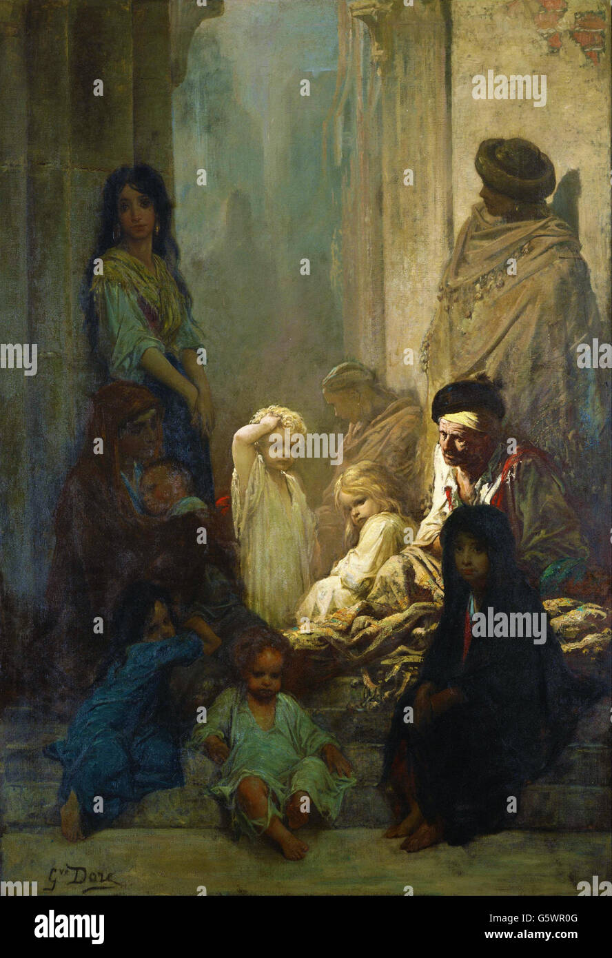 Gustave Dore - La Siesta, Memory of Spain - Stock Photo