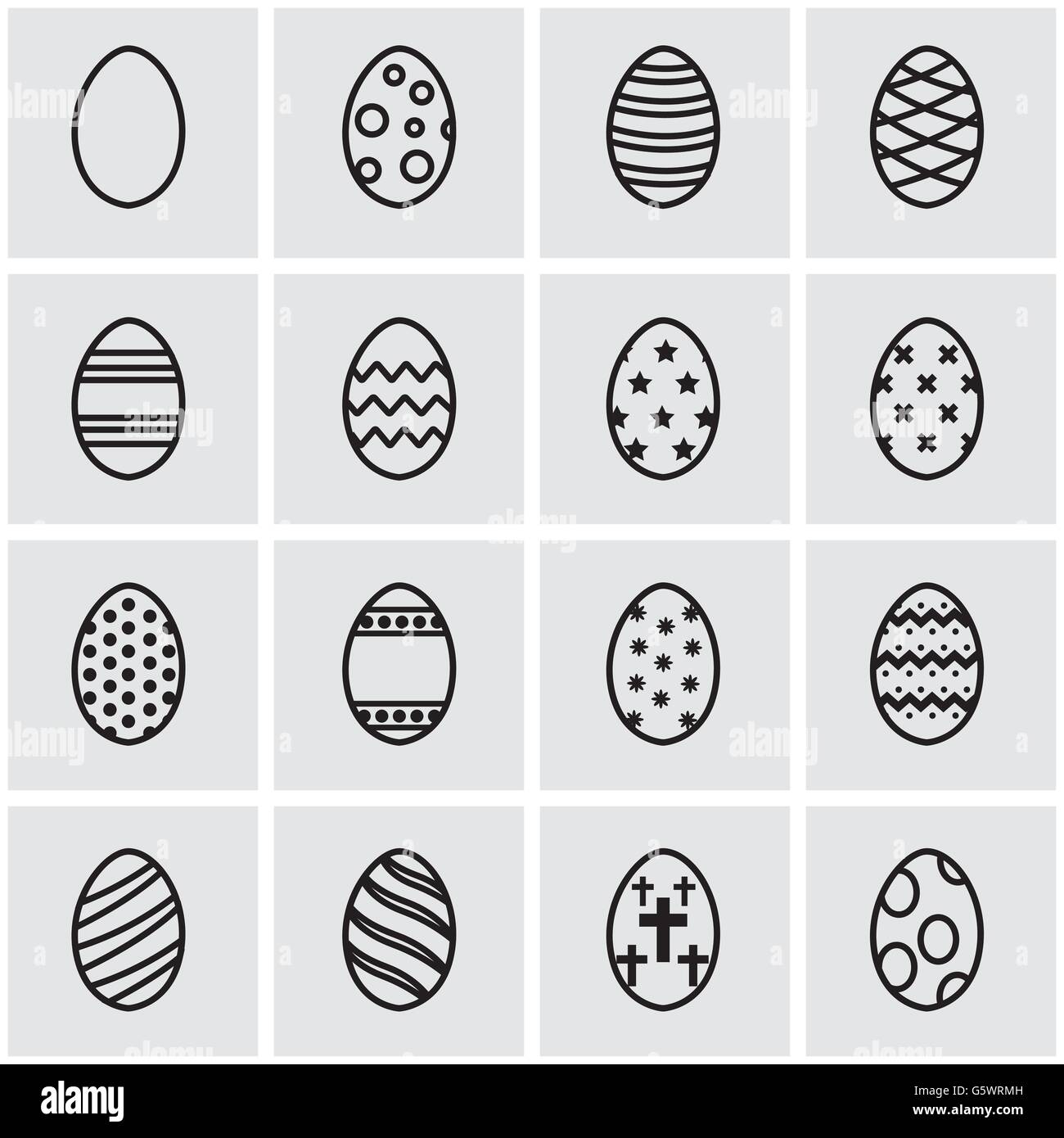 Vector line easter icon set Stock Vector Image & Art - Alamy