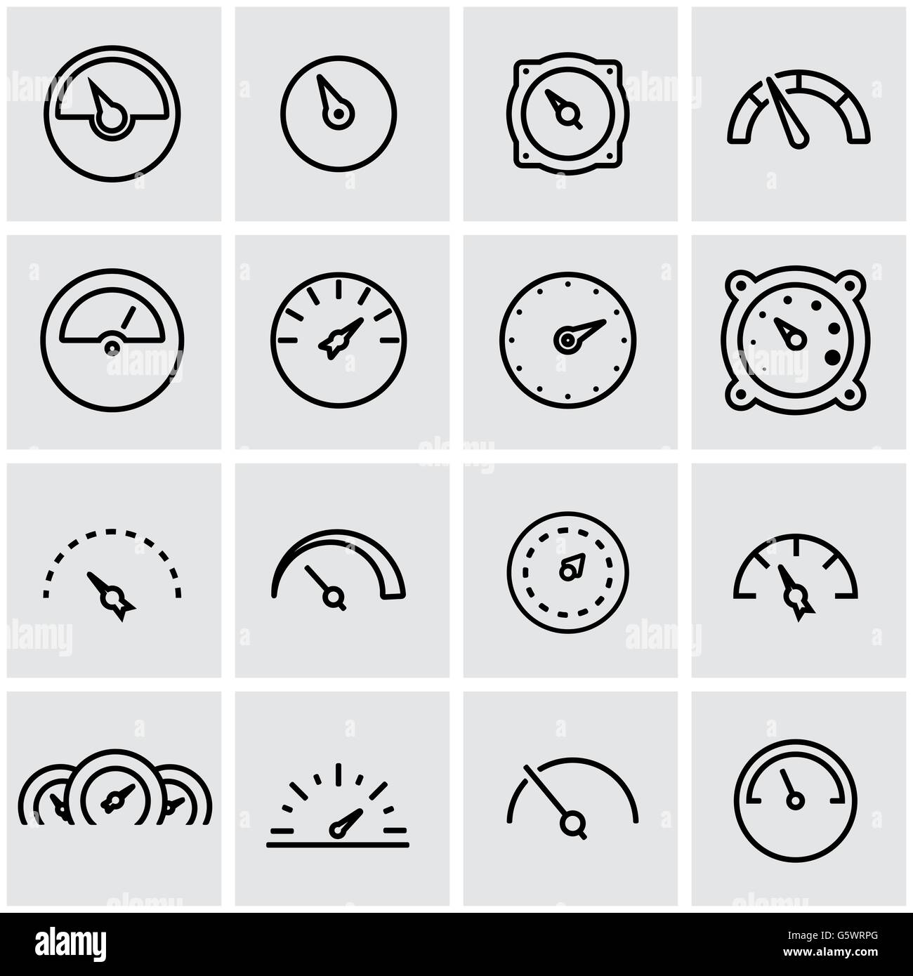 Gas meter icon line Stock Vector Images - Alamy