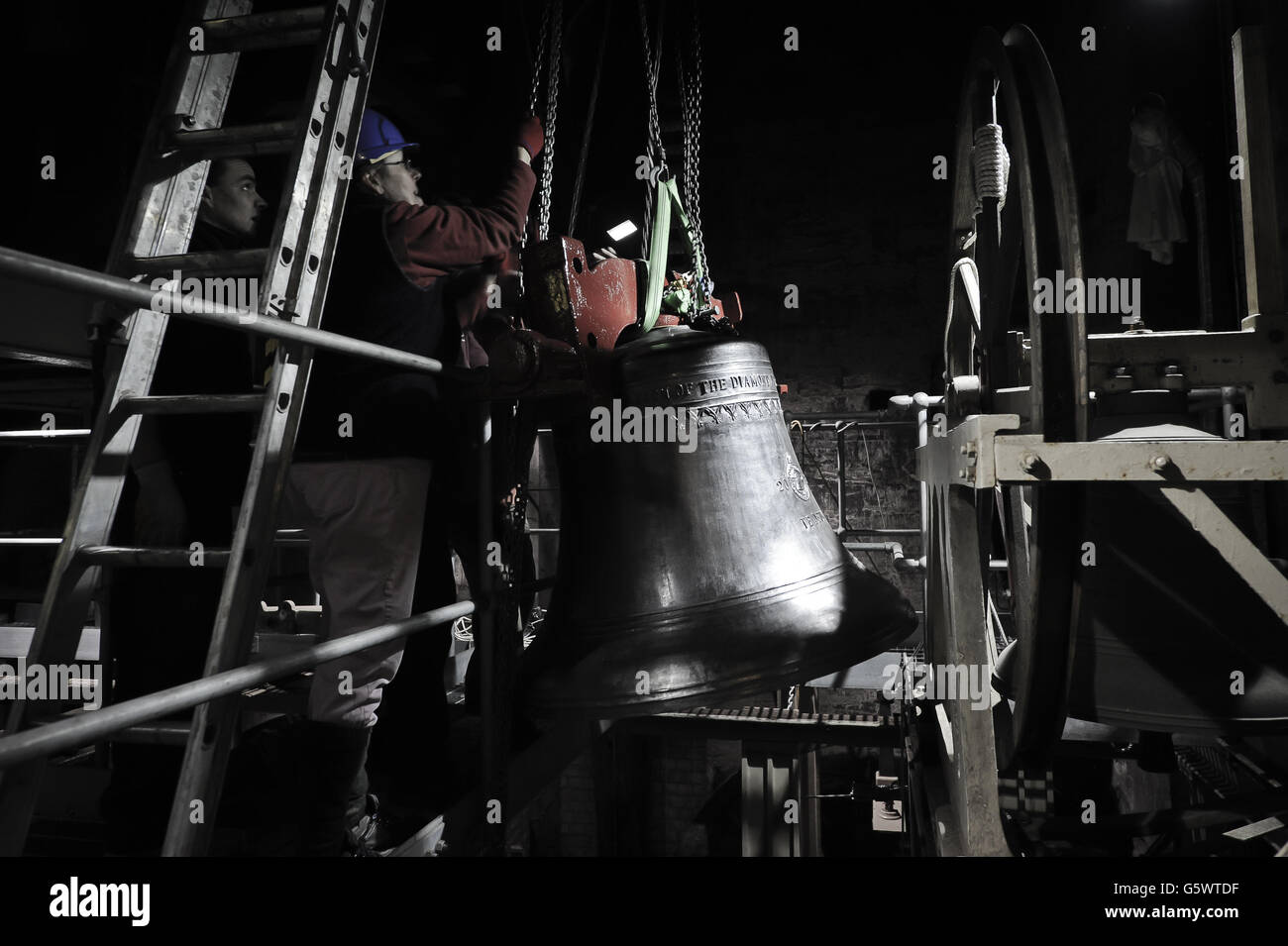 New bell at St. Mary Redcliffe Stock Photo