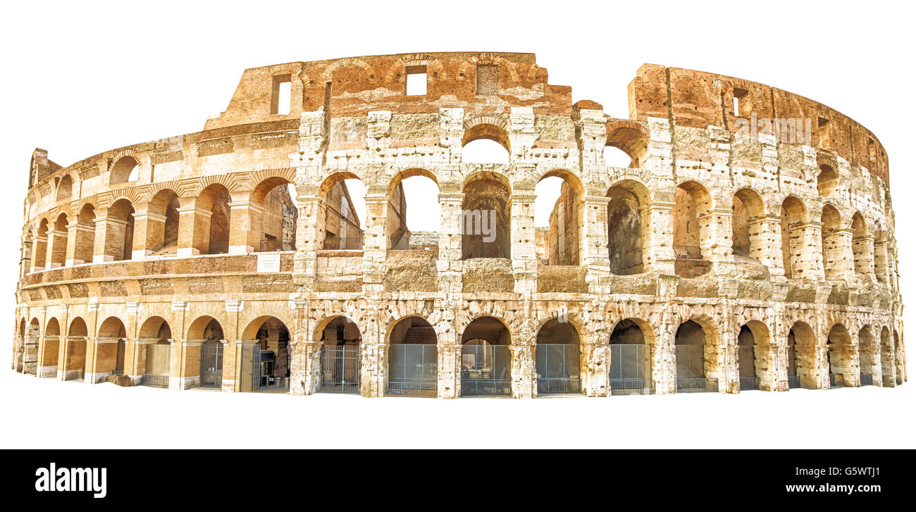 Coliseum Rome isolated Stock Photo