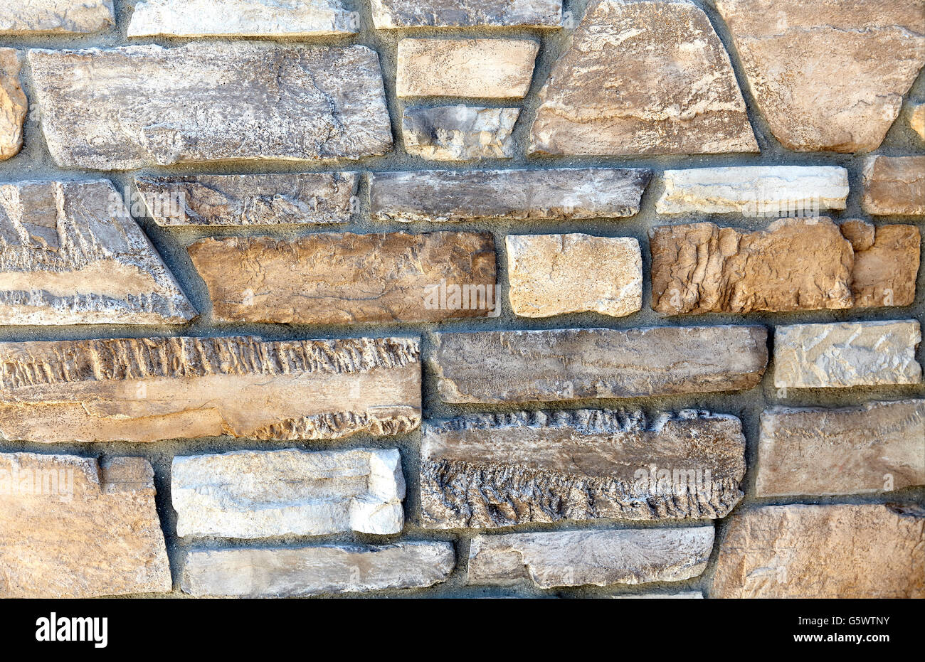 Natural stone materials in classic building patterns and methods for sample texture and background for construction and industry Stock Photo