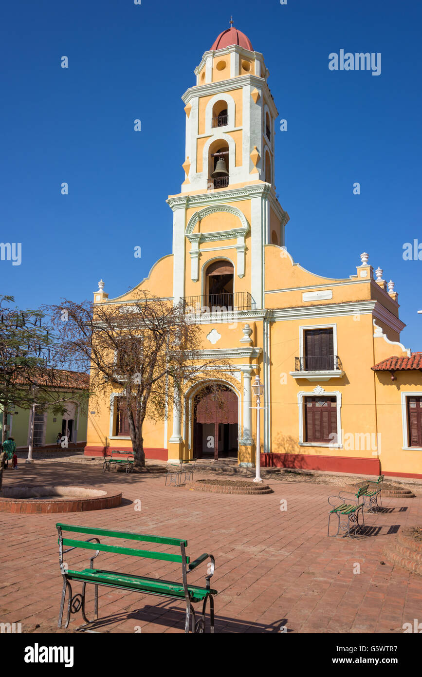 Square and church of Saint Francis of Assini, Trinidad, Cuba Stock Photo