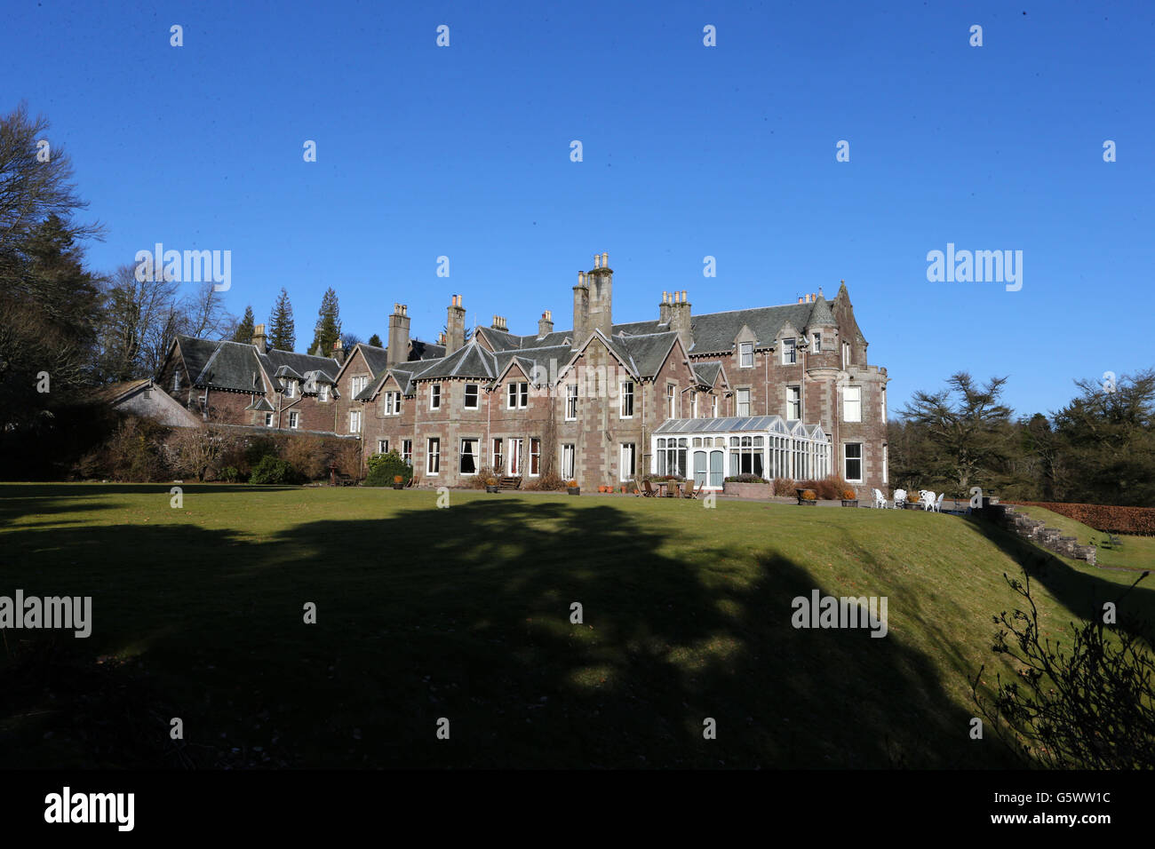 General view of Cromlix House Hotel after tennis ace Andy Murray bought the &pound;1.8 million luxury hotel where his brother wed three years ago. Stock Photo