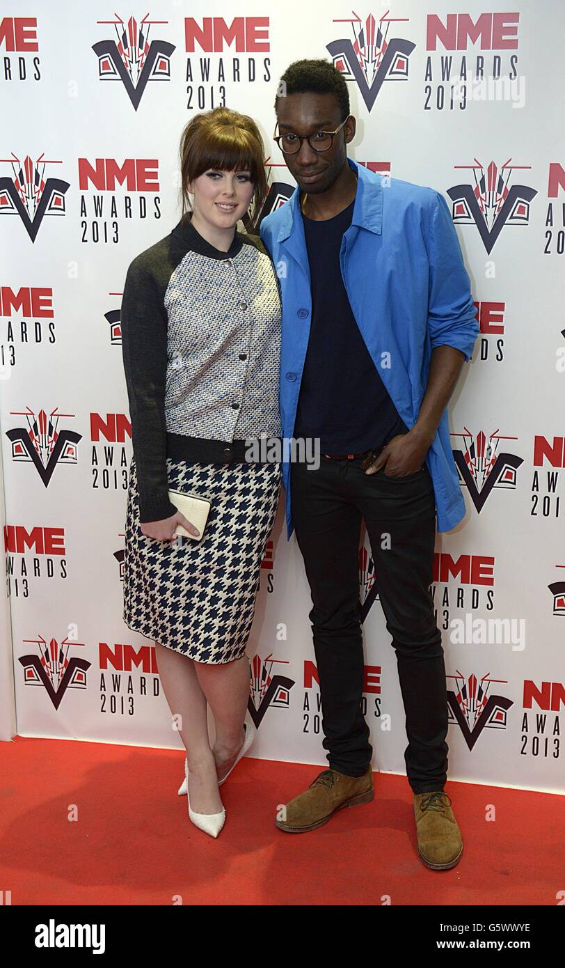 Alexandra Roach and Nathan Stewart-Jarrett arriving for the 2013 NME Awards, at the Troxy, London. Stock Photo