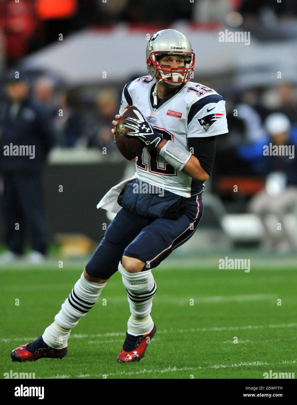 American Football - NFL International Series 2012 - St Louis Rams v New England Patriots - Wembley Stadium. Tom Brady, New England Patriots Quarter Back Stock Photo