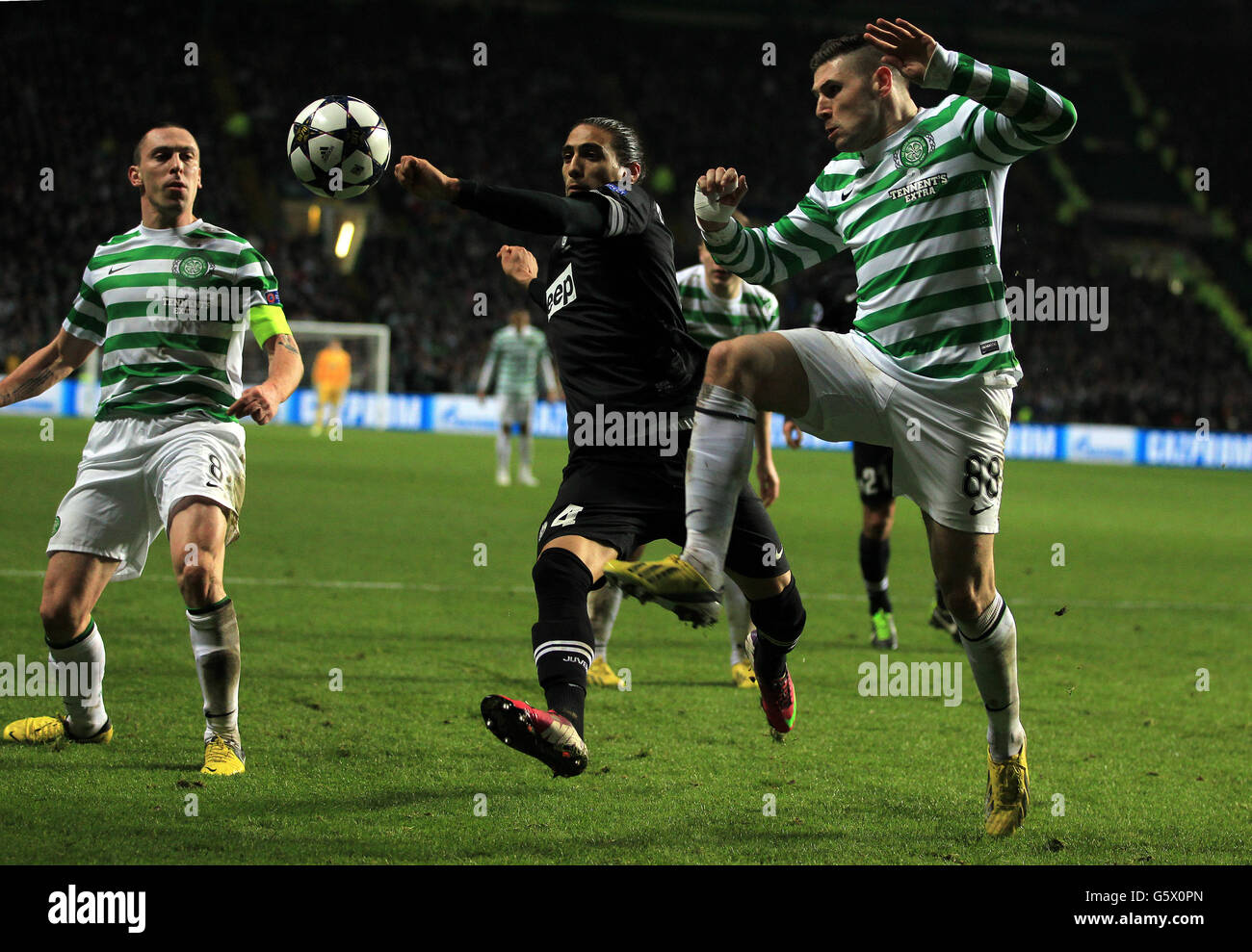 Dusan Vlahovic of ACF Fiorentina in action against Leonardo Bonucci of Juventus  FC during ACF Fiorentina vs Juventu - Photo .LiveMedia/Matteo Papini Stock  Photo - Alamy