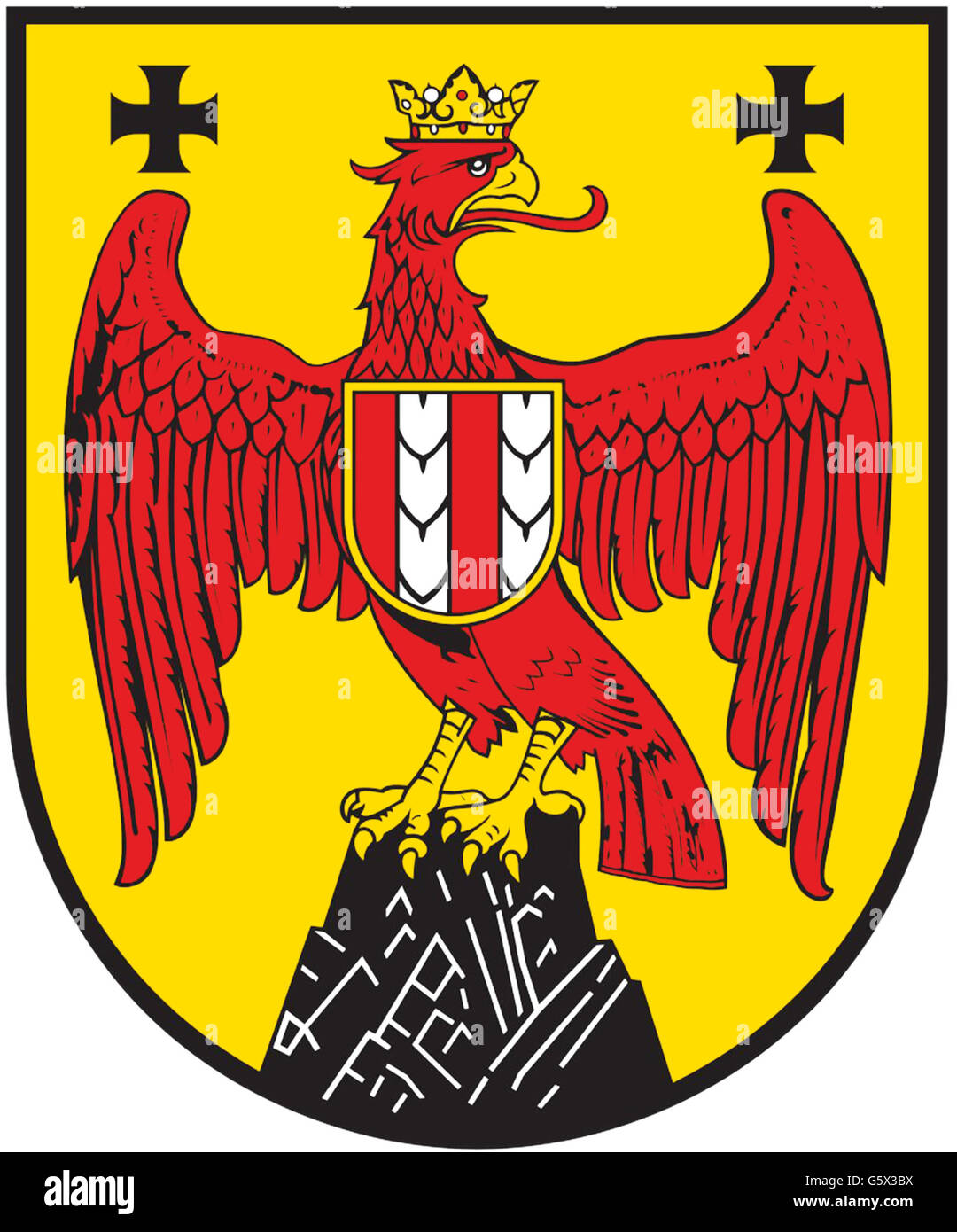emblem, Burgenland, state coat of arms, Additional-Rights-Clearance-Info-Not-Available Stock Photo