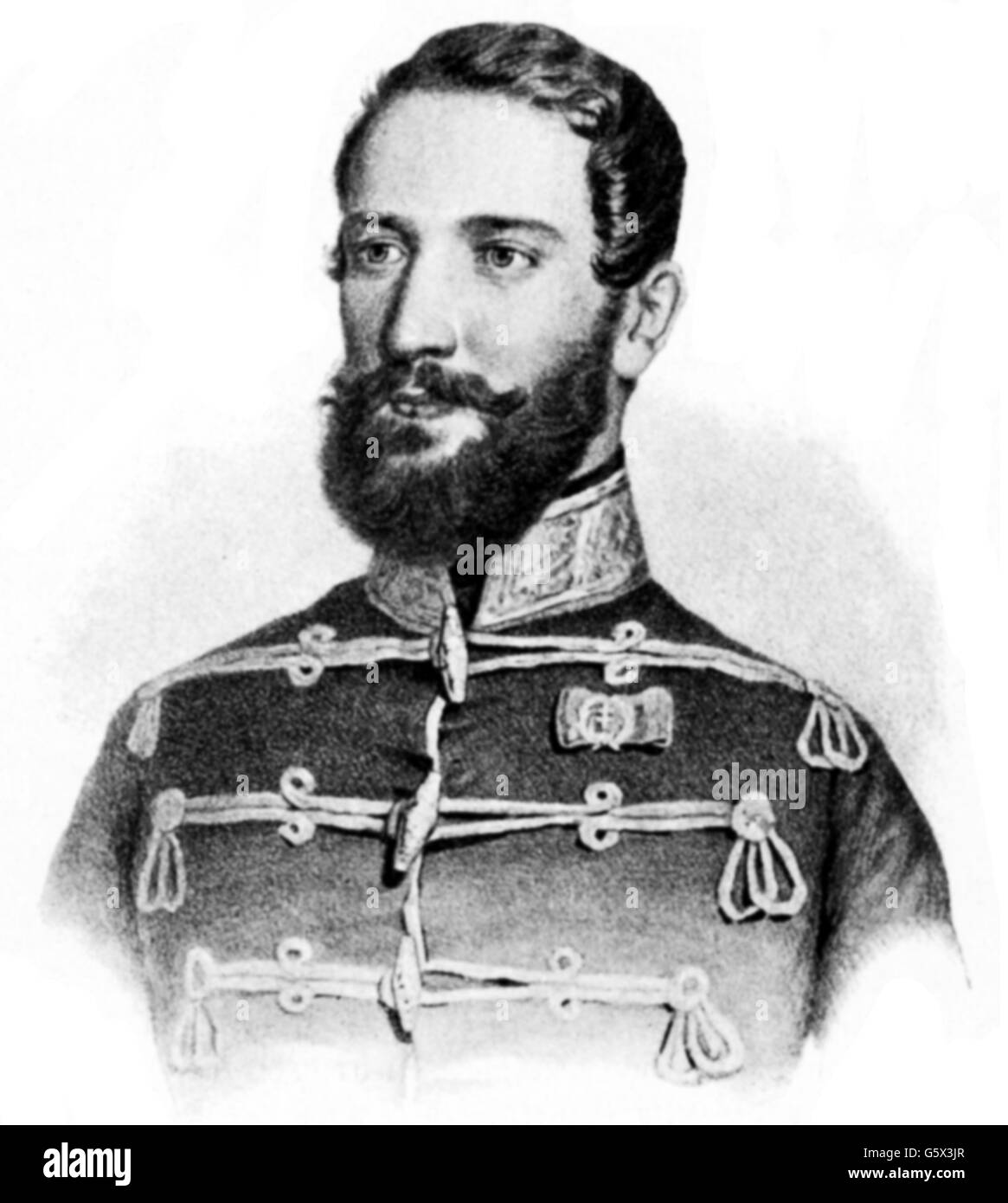Klapka, Gyoergy, 7.4.1820 - 17.5.1892, Hungarian general, portrait, after lithograph by Zoellner, 19th century, Stock Photo
