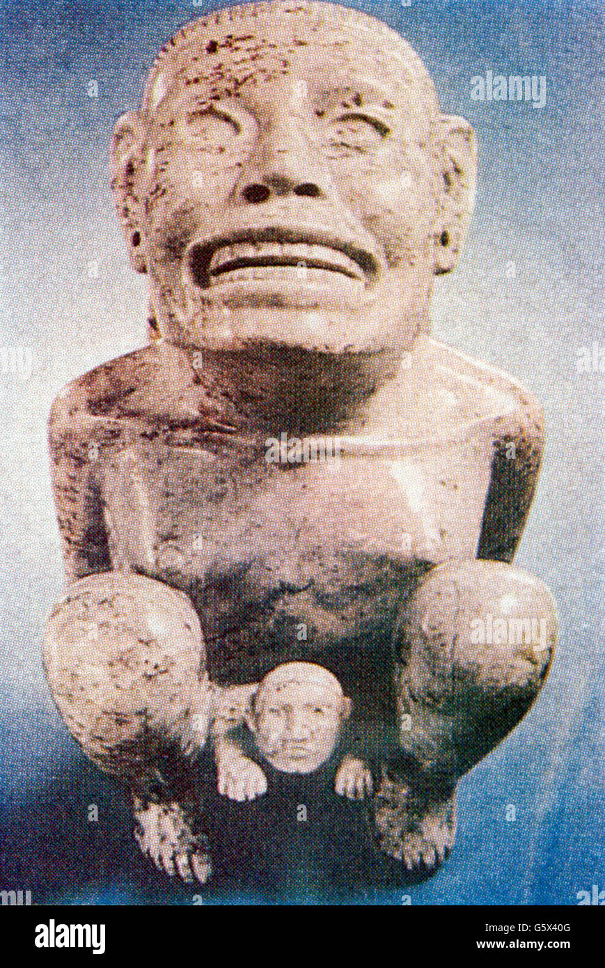 medicine, birth / gynecology, Aztec goddess Tlacolteotl giving birth