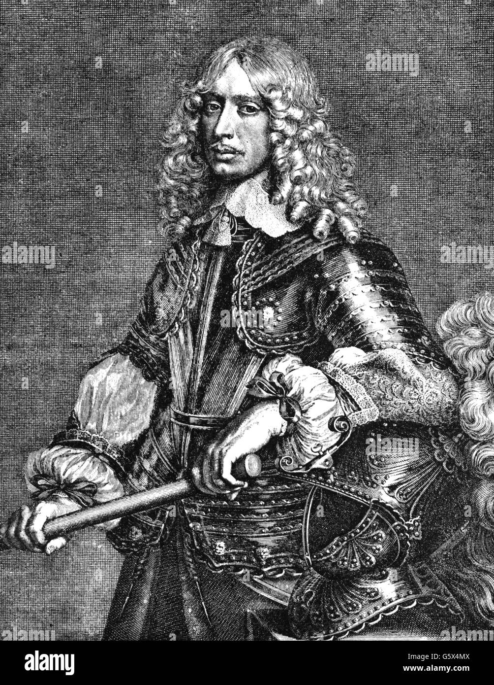 Vendome, Francois de, 16.1.1616 - 25.6.1669, Duke of Beaufort, French general, half length, copper engraving, 1651, Artist's Copyright has not to be cleared Stock Photo