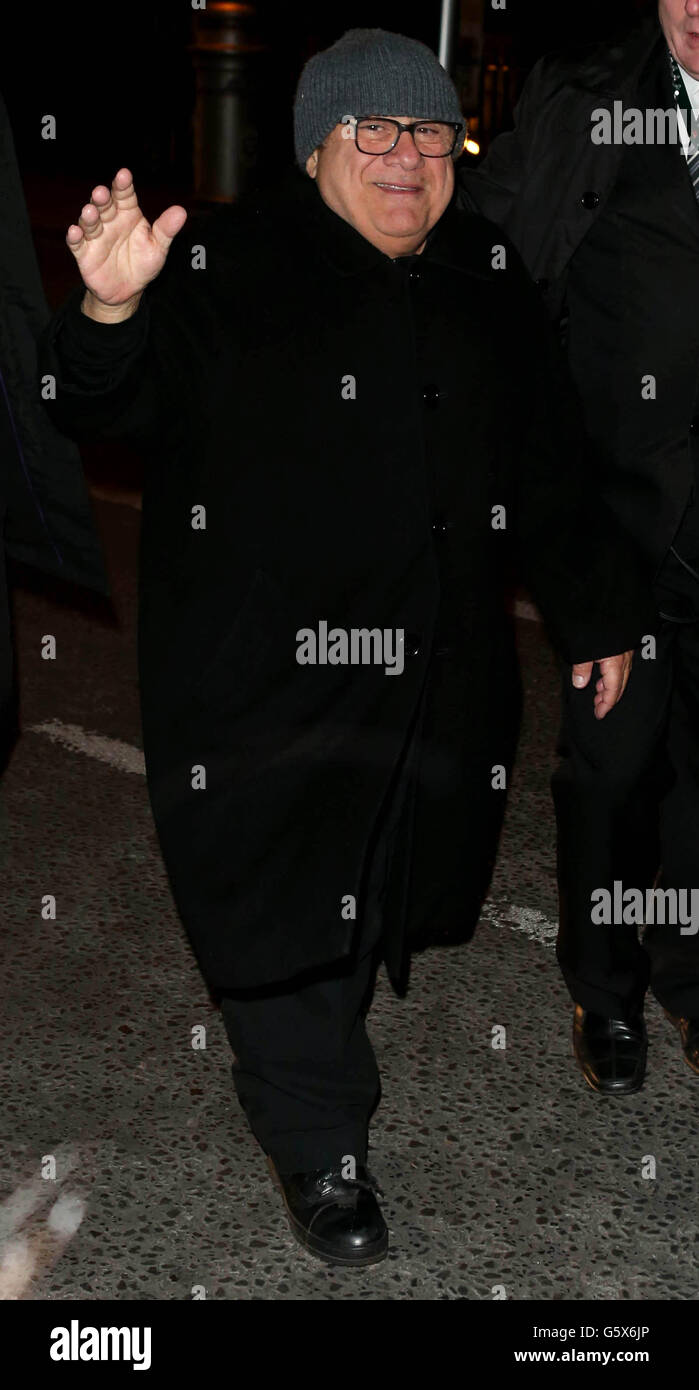 Danny Devito arrives at the Mansion house in Dublin for a special screening of LA Confidential as part of the Jameson Dublin Film festival. Stock Photo