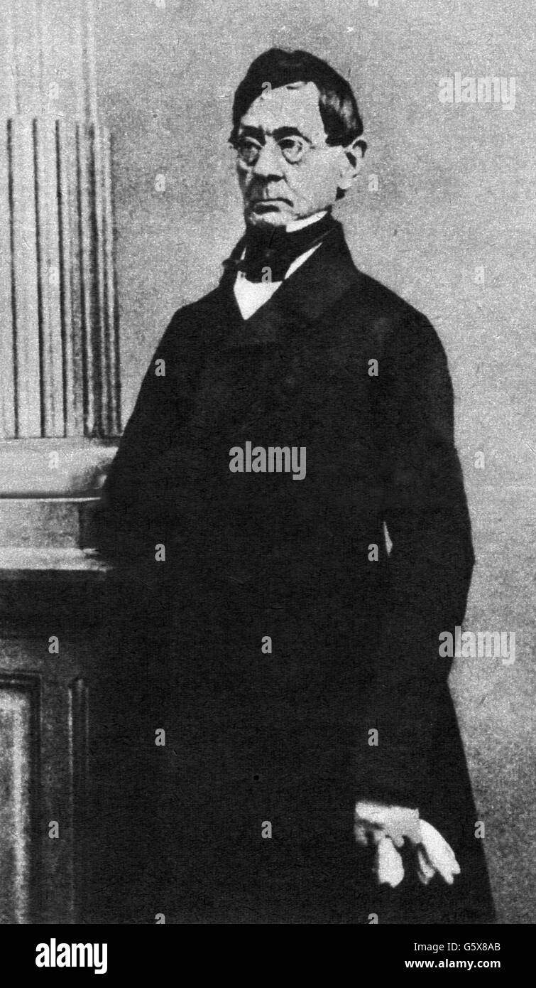 Schindler, Anton Felix, 13.6.1795 - 16.1.1864, German musician, conductor and composer, half length, 19th century, Stock Photo