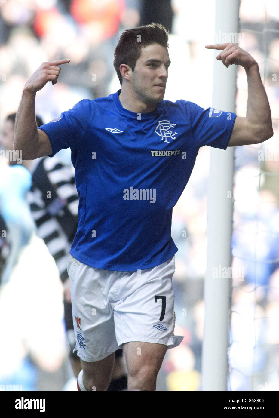 Rangers andy little celebrates goal irn bru scottish third division ...