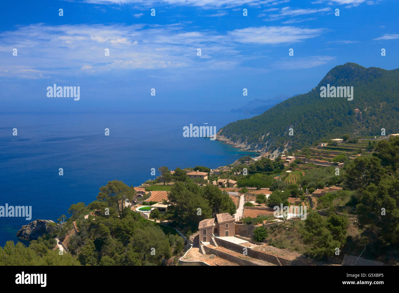 Mallorca, Banyalbufar, Serra de Tramuntana, UNESCO World Heritage Site, Mallorca Island, Majorca, Balearic Islands, Spain, Europ Stock Photo