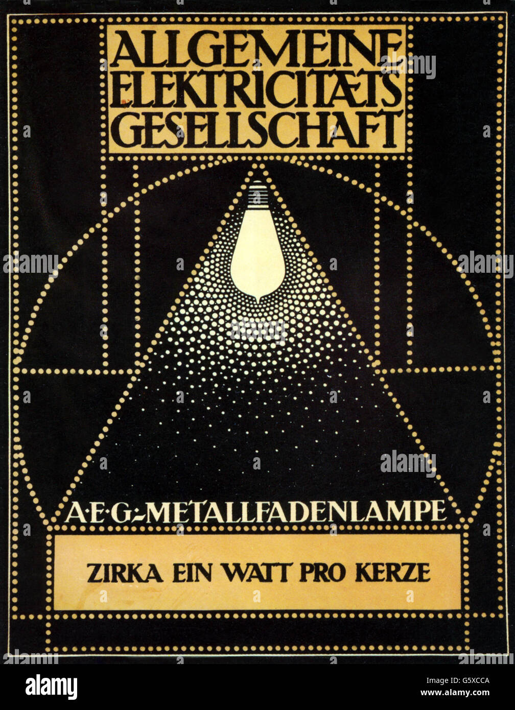 energy,electricity,advertsing,for the AEG metallic filament lightbulb,design: Peter Behrens(1868 - Hollerbaum Schmidt,Berlin,1907,20th arts,art,poster,bill,placard,bills,posters,placards,poster art ...
