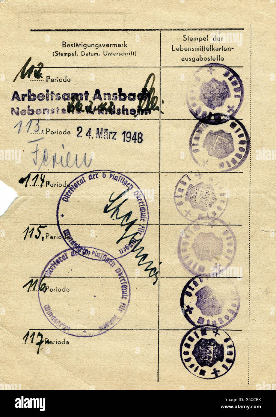 documents, identification card, registration at labour exchange Ansbach