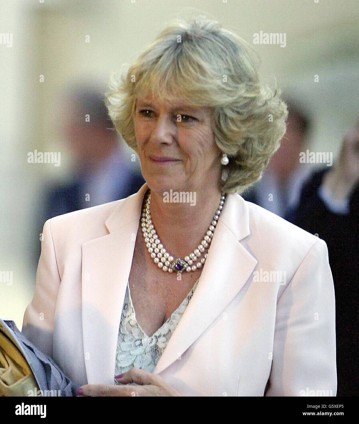 Camilla Parker Bowles, the companion of the Prince of Wales, arrives in
