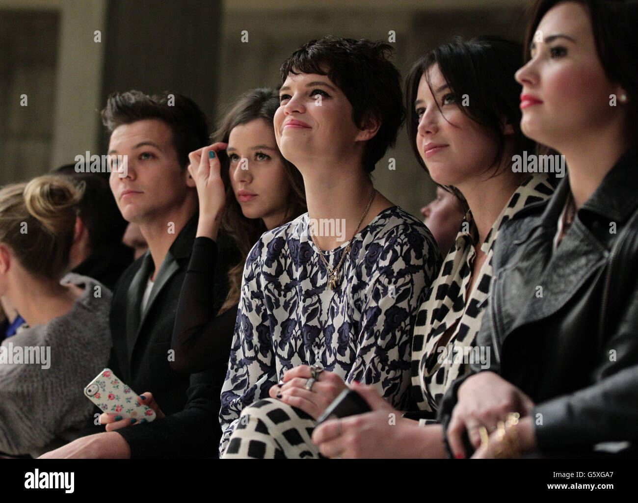 Unique Front Row - London Fashion Week 2013 Stock Photo - Alamy