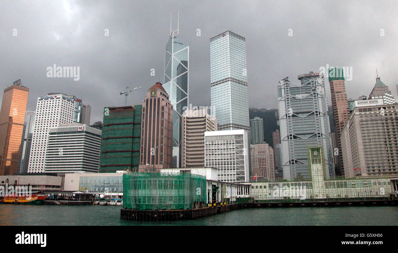 A general view of Hong Kong's business centre and ferry port from the ...