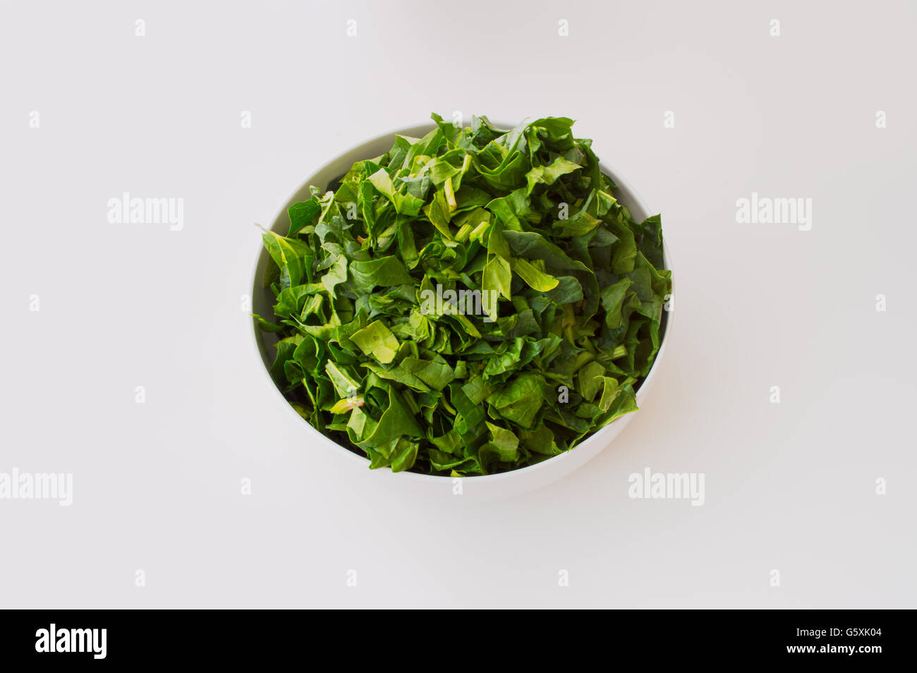 Fresh spinach isolated on white background Stock Photo