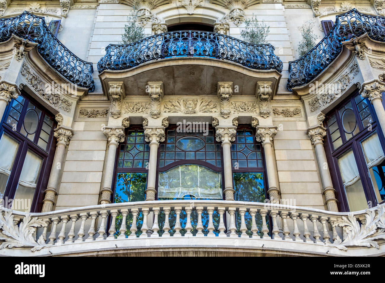 Modernism architecture in Paseo de Gracia Passeig de Gracia avenue