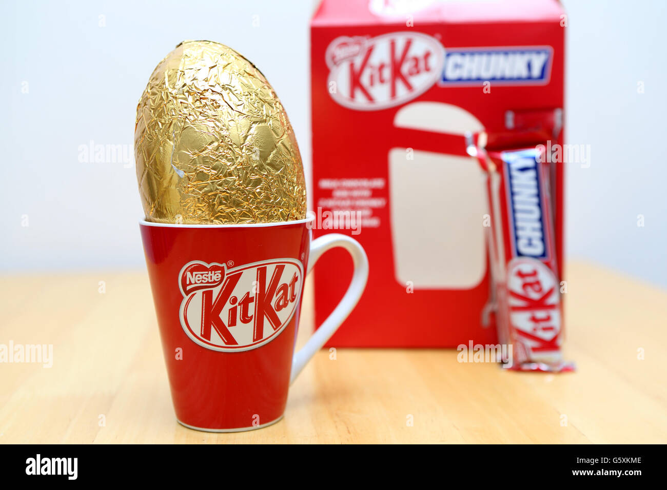 Nestle Stock. A General Picture of Nestle Kit Kat Easter egg Stock