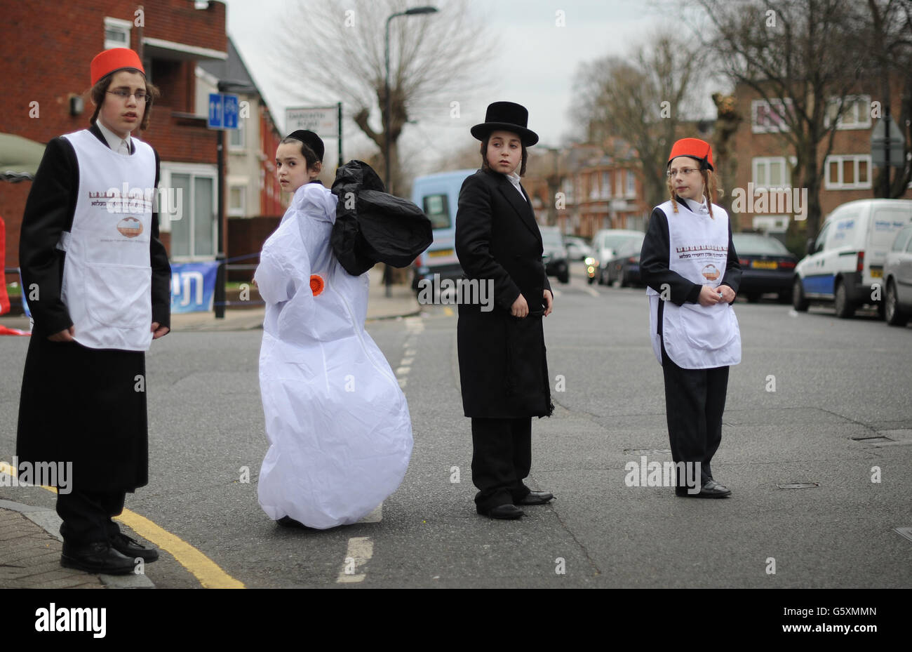 Purim celebrations Stock Photo