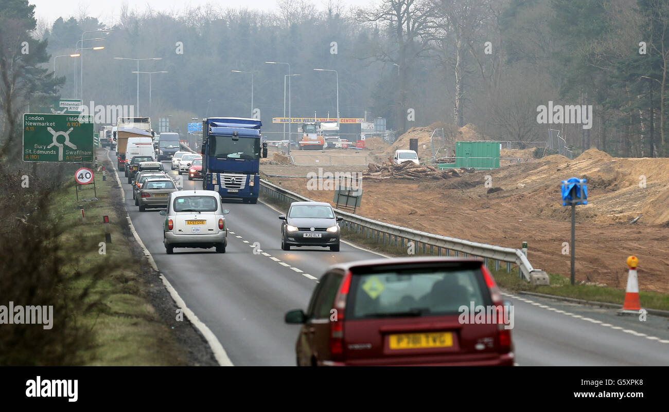 Road works on a11 hi-res stock photography and images - Alamy