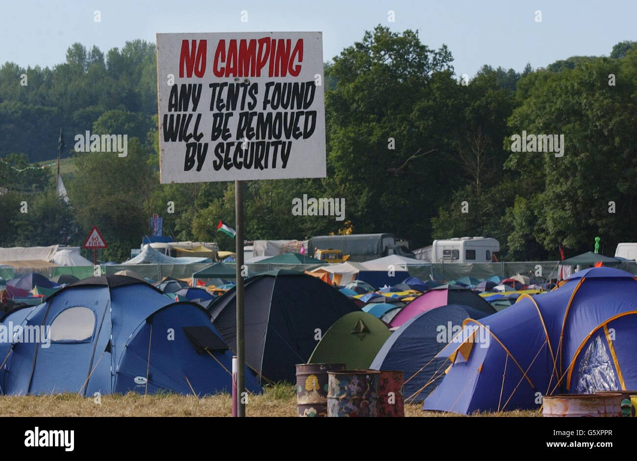 Glastonbury camping fields Stock Photo Alamy