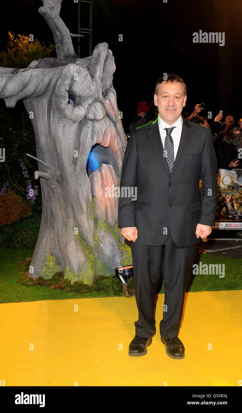 Sam Raimi arriving for the European Premiere of Oz The Great and Powerful at the Empire cinema in London. Stock Photo
