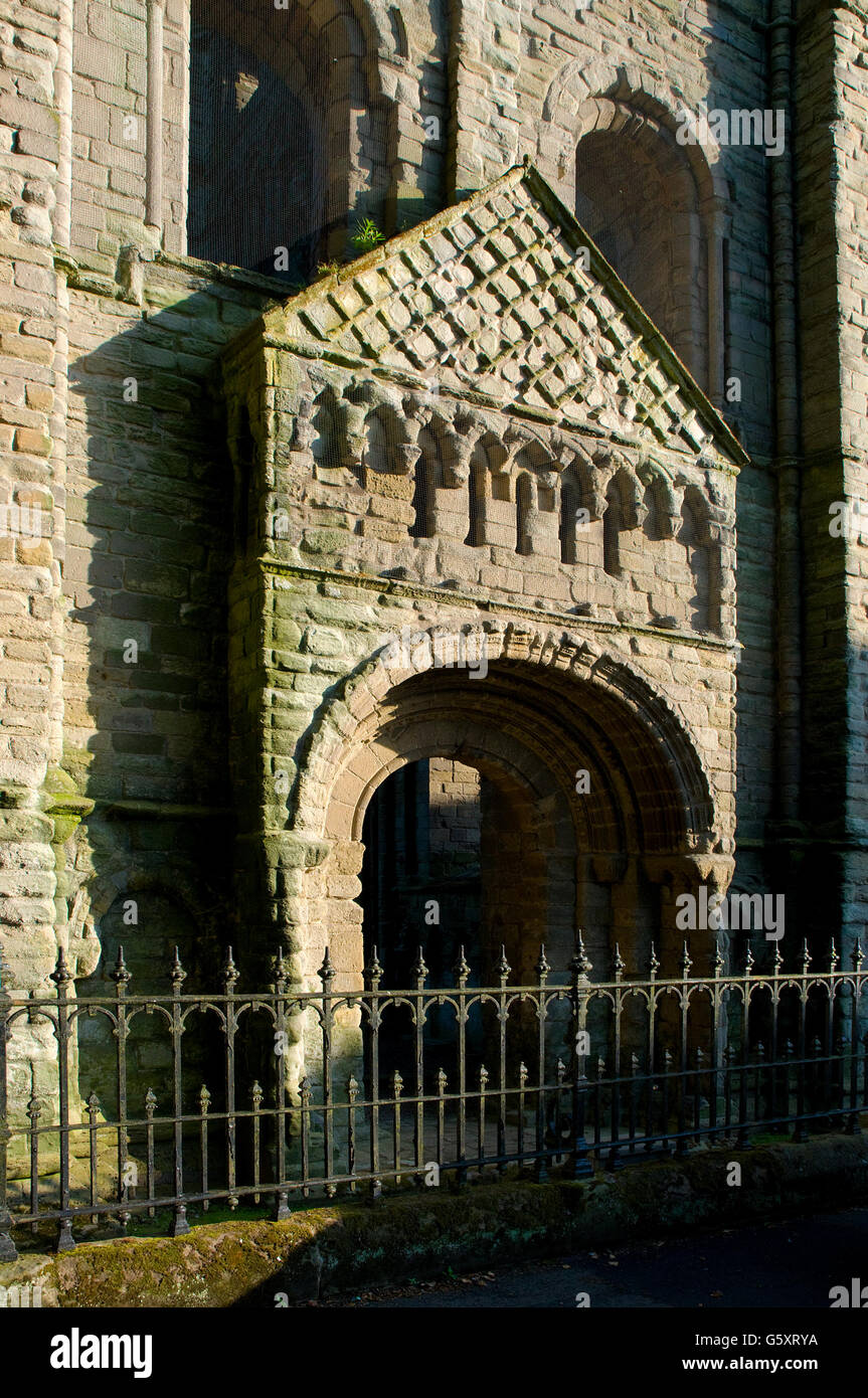 North Door, Kelso Abbey, Scottish Borders Stock Photo