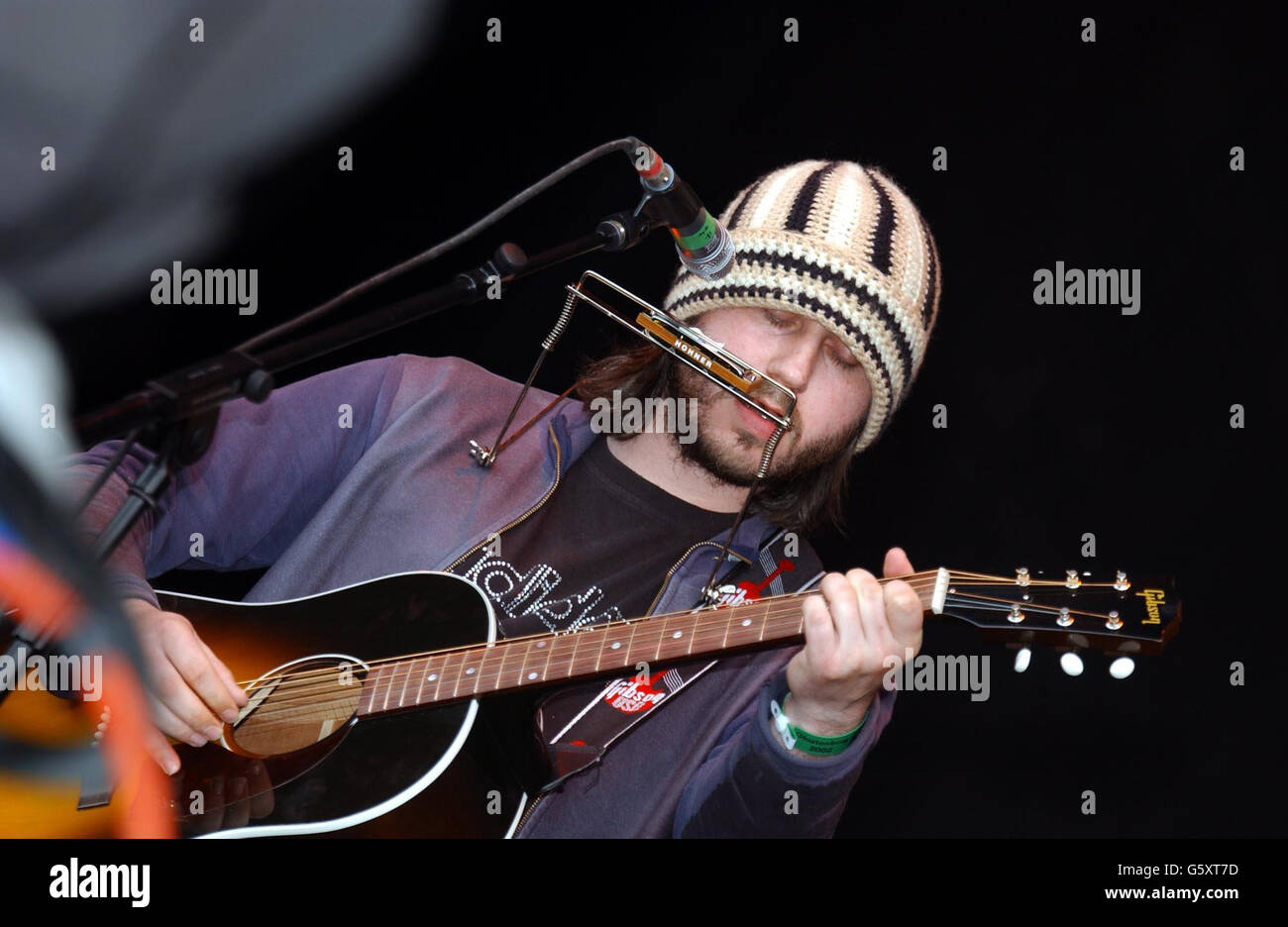 Glastonbury Festival 2002Badly Drawn Boy AKA Damon Gough Stock Photo