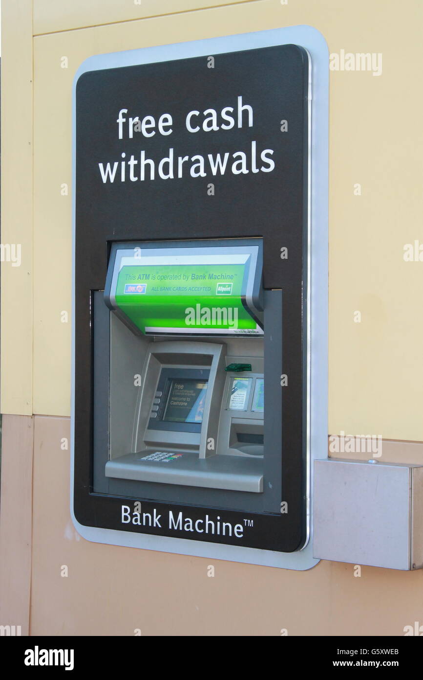 Cash machine, ATM, Cash withdrawal, Four Marks, Hampshire Stock Photo