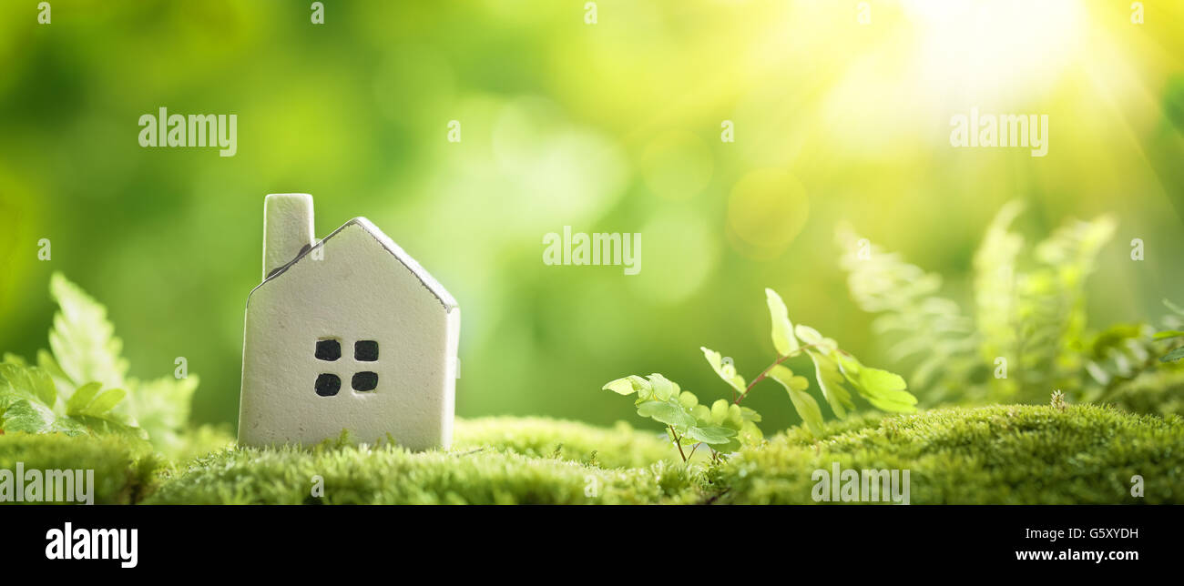 Eco Village, abstract environmental backgrounds Stock Photo