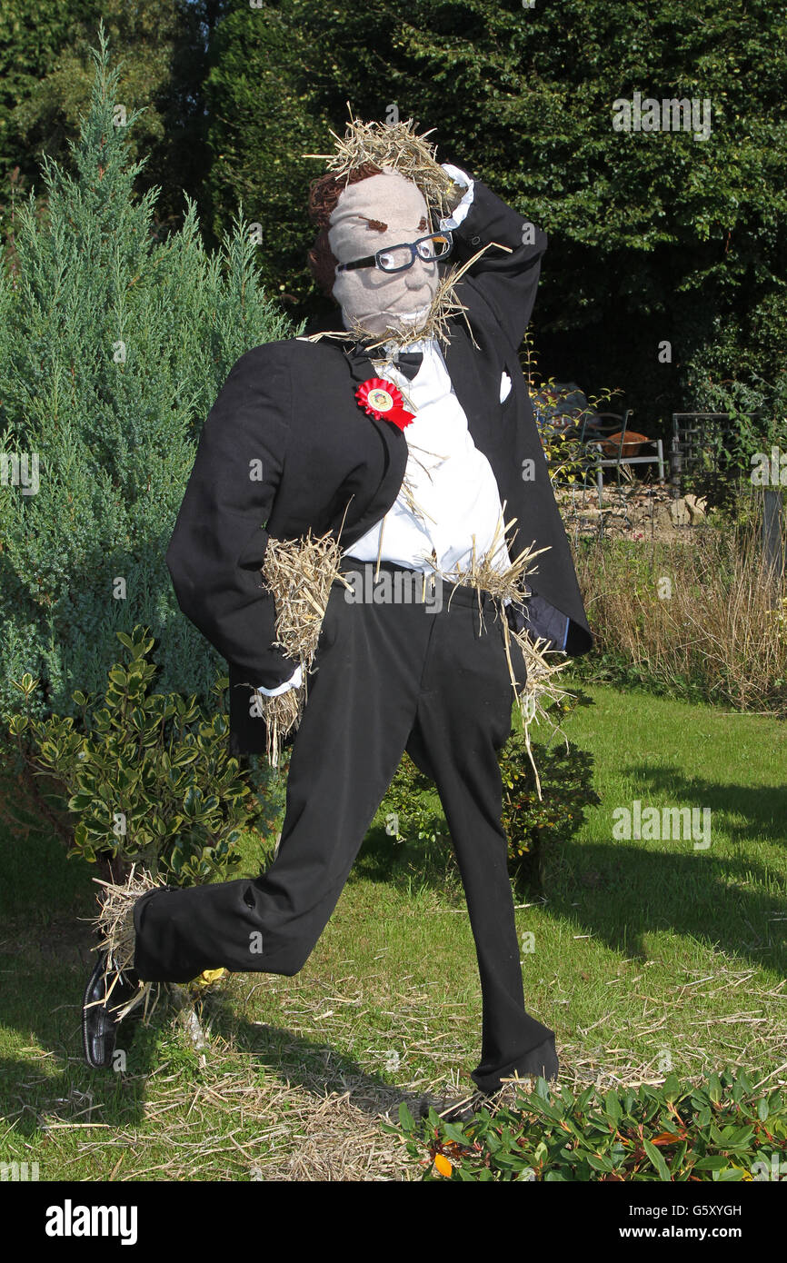 Eric Morecambe scarecrow on show at the 16th annual Belbroughton Scarecrow Festival. 2013 theme was Best of British Stock Photo