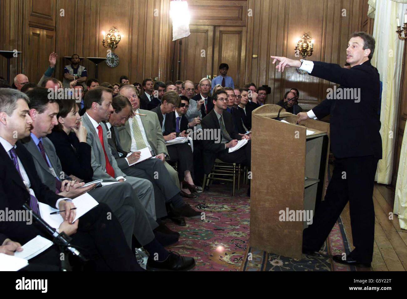 Tony Blair - Press Conference Stock Photo - Alamy