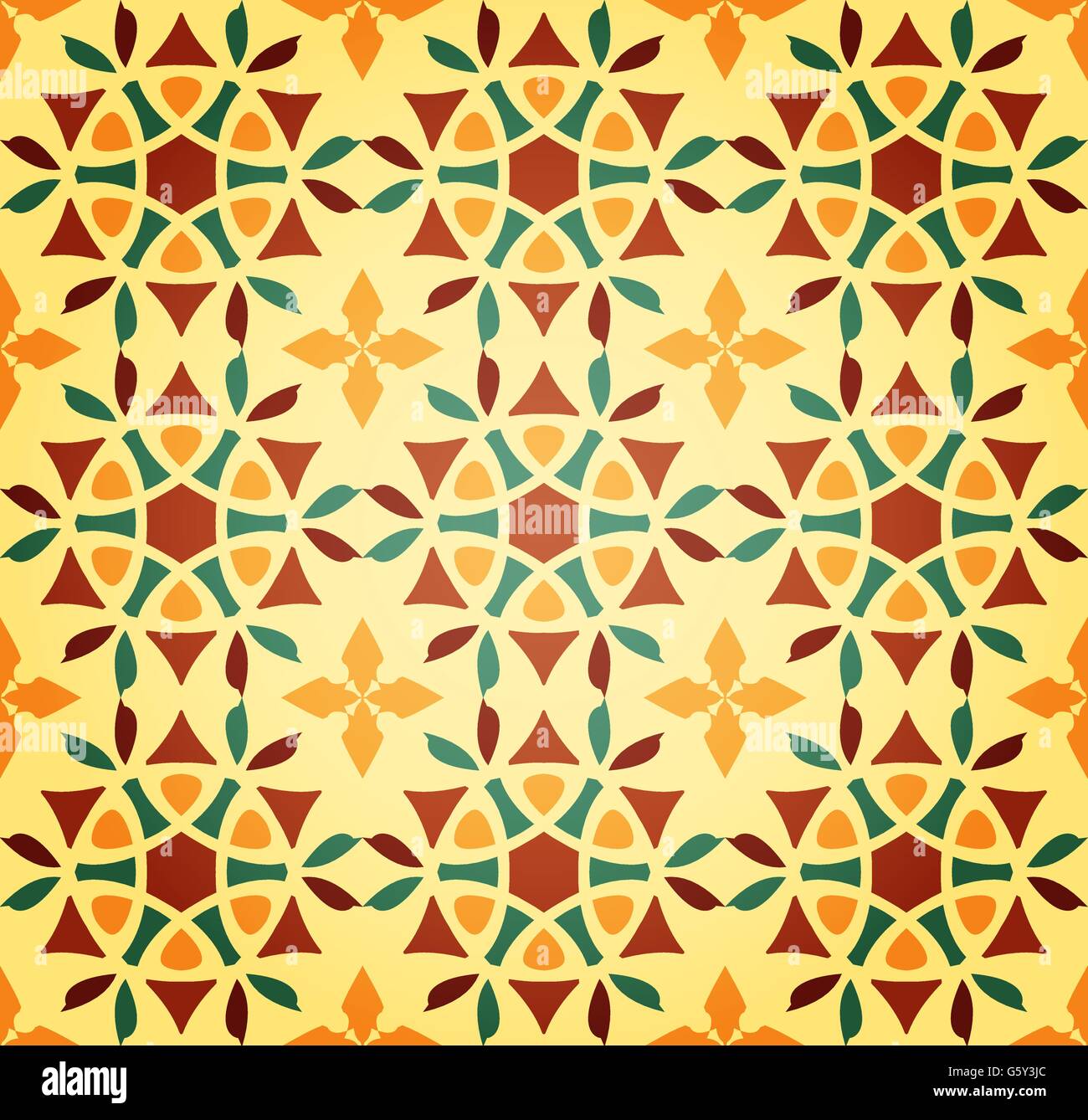 Vector Background of Floral Islamic Seamless Pattern Stock Vector