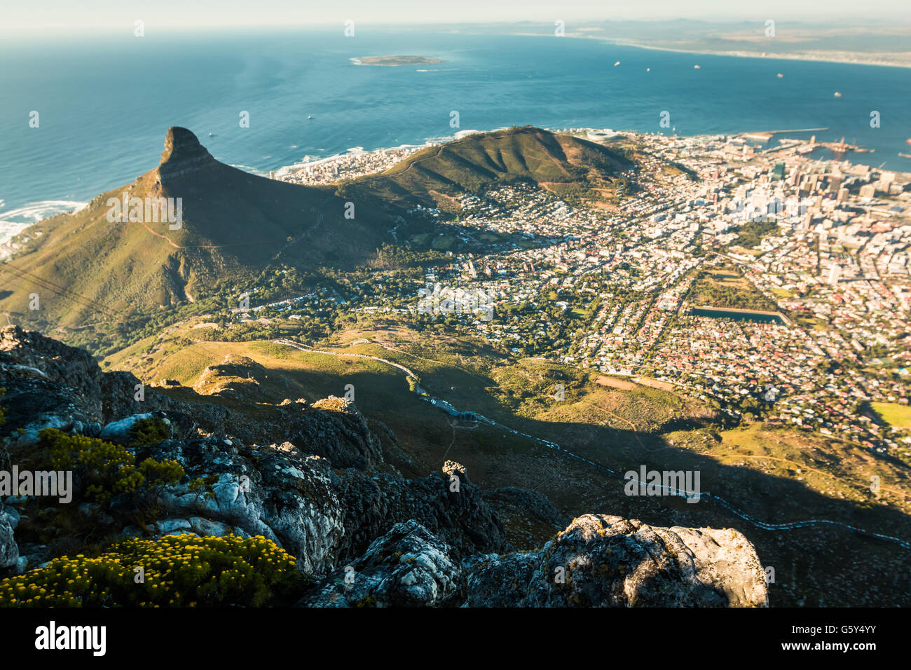 Panoramic view of Cape Town South Africa Stock Photo