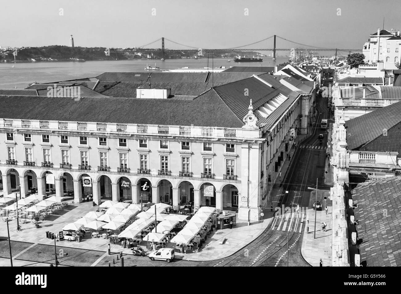 Lisbon city scene Black and White Stock Photos & Images Alamy