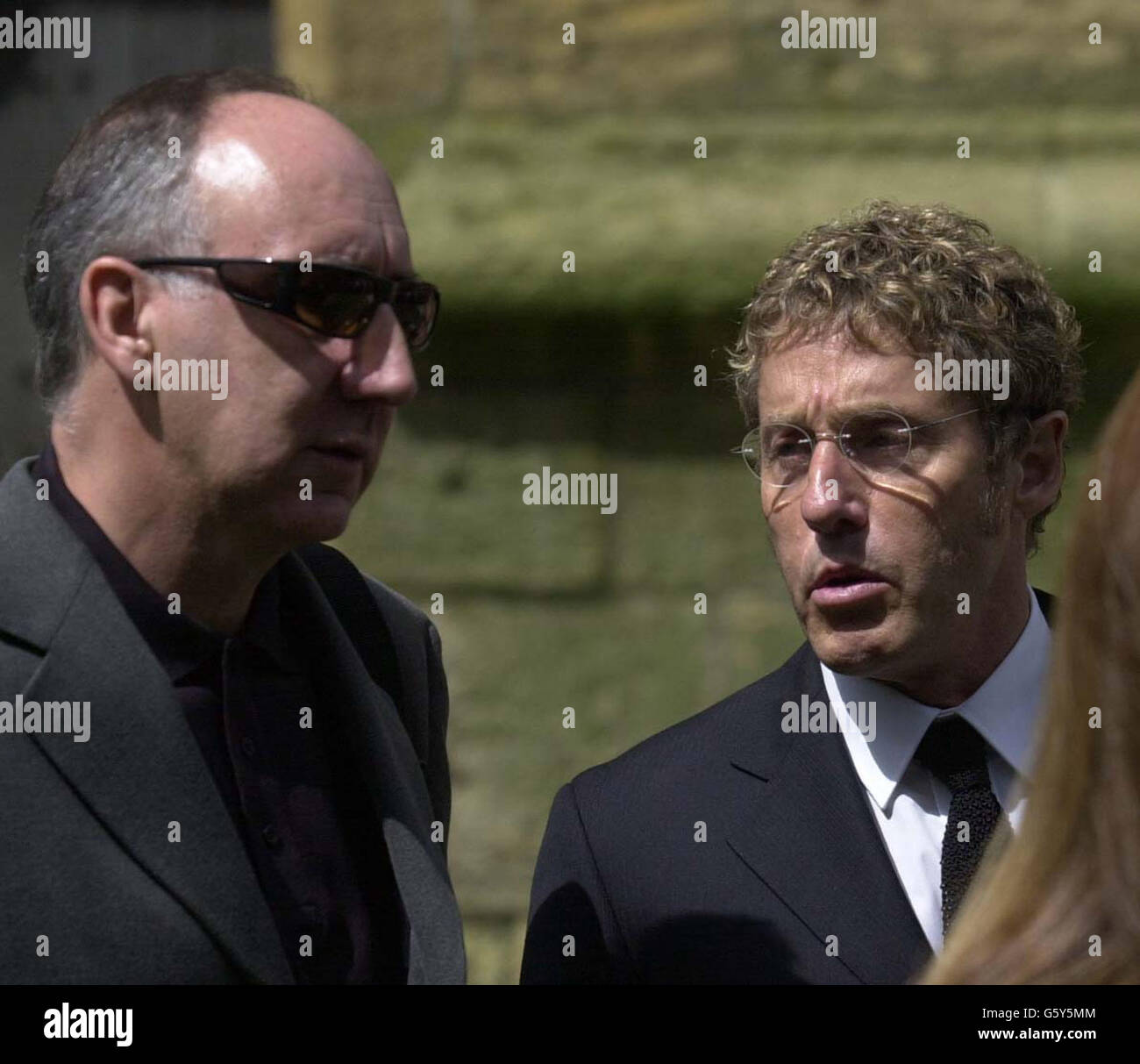 daltrey Townshend John Entwistle Funeral Stock Photo Alamy