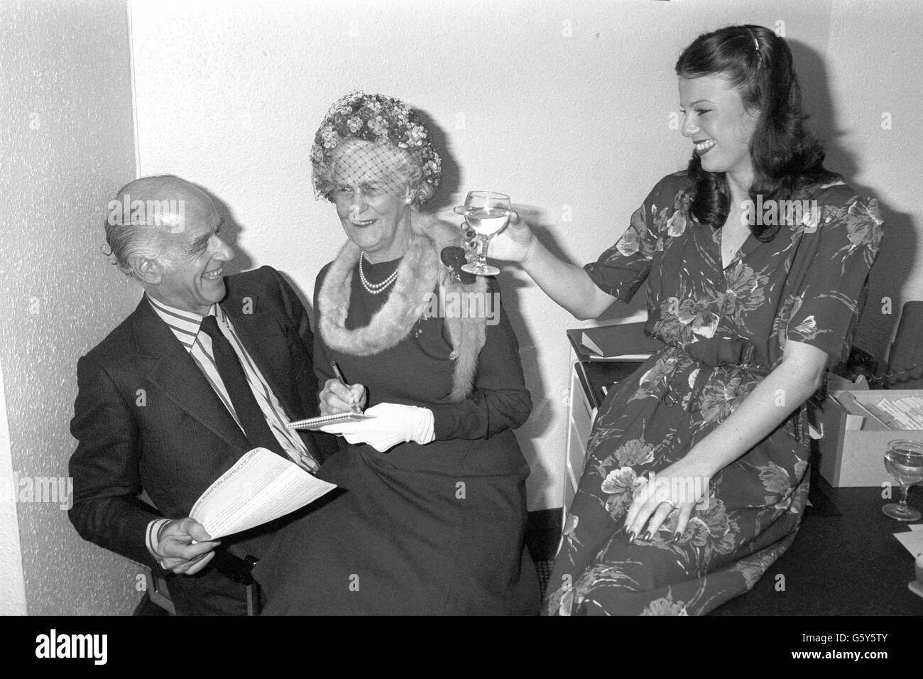 Employment - Zenobia Riley and Bernard Marks - Alfred Marks Bureau 60th anniversary - London Stock Photo