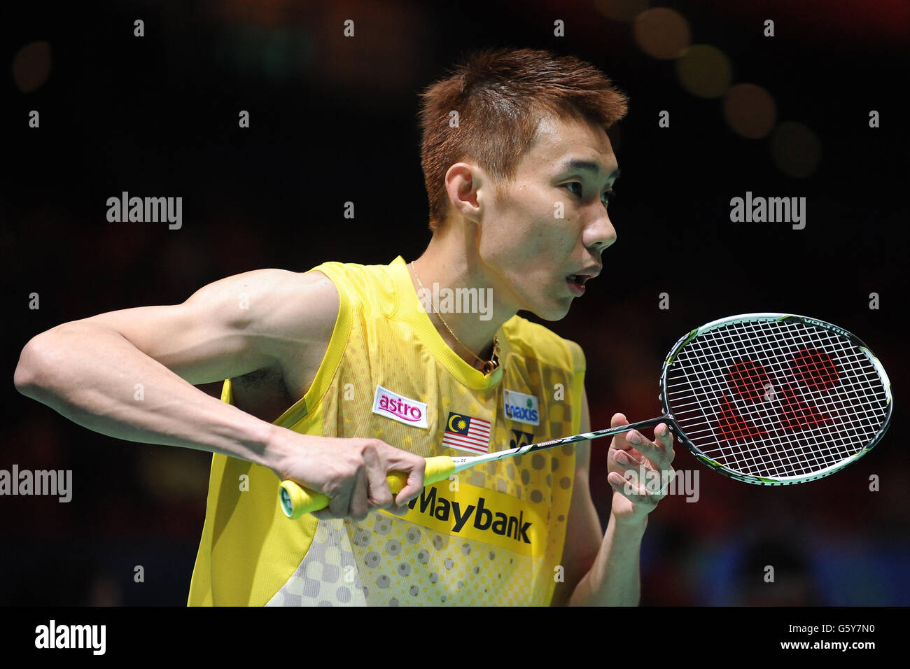 Malaysia's Lee Chong Wei during day two of the 2013 Yonex All England Badminton Championships at the National Indoor Arena, Birmingham. Stock Photo